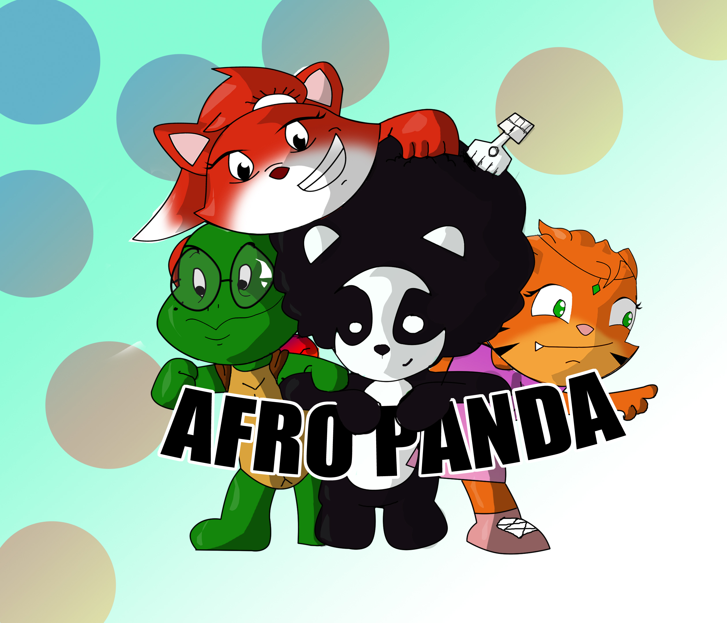 Afro Panda on a treasure hunt